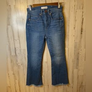 Women’s Loft High Waist Flare Crop Jeans Size 26P